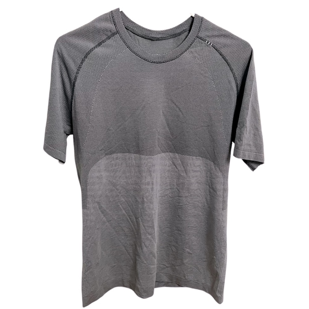 Lululemon Men’s Metal Vent Tech Short Sleeve 2.0 Striped Graphite Grey Medium